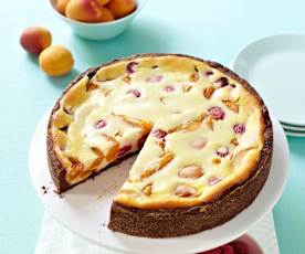 Apricot Raspberry Cheesecake