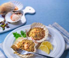 Capesante in crosta di pistacchi