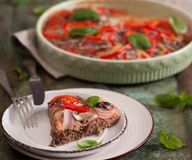 Mizza (pizza na mięsnym spodzie)