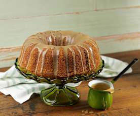 Irish Coffee Cake with Whiskey Caramel Sauce