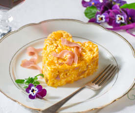 Risotto con zucca e tonno affumicato (per 2 persone)