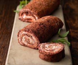 Smoked Salmon and Beetroot Roulade