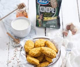 Jaglane nuggetsy z sosem jogurtowo-musztardowym