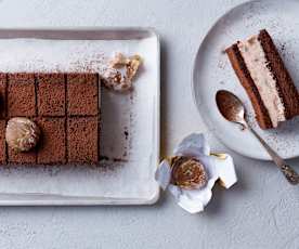 Tableta de chocolate y castañas