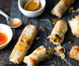 Spring rolls with vegetable filling (Thermomix® Cutter, using modes)