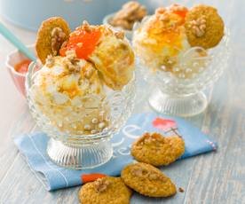 Helado de carrot cake