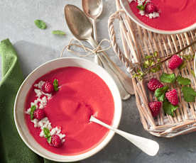 Gazpacho de frambuesas