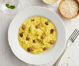 Risotto zafferano e salsiccia