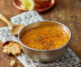 Zuppa di bulgur e lenticchie rosse