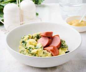 Boerenkoolstamppot met Rookworst en Mosterd