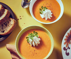 Schnelle Tomatencremesuppe