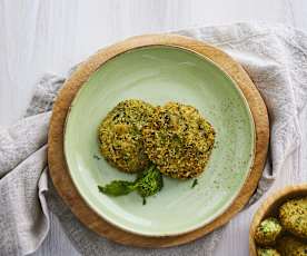 Frittelle di quinoa e cime di rapa
