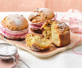 Mini Panettone mit Manner Orangen Herzen