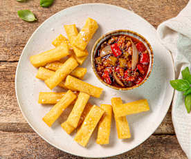 Panissa con caponata estiva