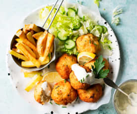 Albóndigas de bacalao y salsa de limón