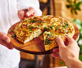 Fugazza sliced onion pizza