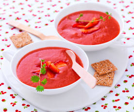 Gazpacho fragole e pomodoro