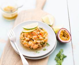 Tartare de saumon aux fruits de la Passion