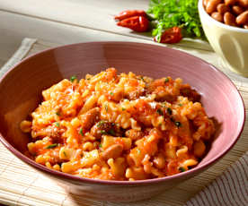 Pasta mista napoletana con sugo di fagioli