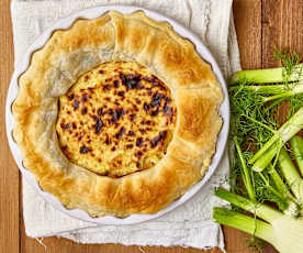 Quiche ai finocchi e porri