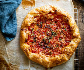 Tarte feuilletée express aux tomates et au parmesan