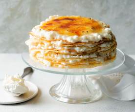 Tarta de frixuelos y arroz con leche