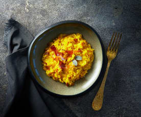 Risotto zafferano e speck