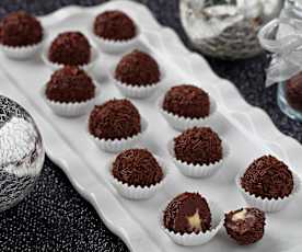 Čokoládové kuličky s nádivkou - nepečené