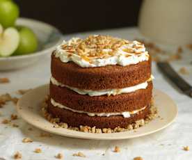 Bolo de maçã e caramelo