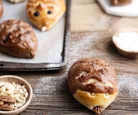 Hedgehog Chocolate Buns