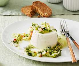 Meerrettich-Creme mit Apfel-Gurken-Häckerle