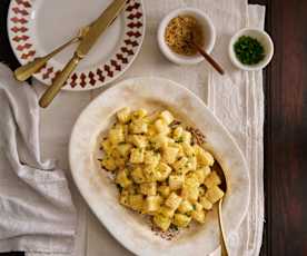 Gnocchi com alho-francês cremoso