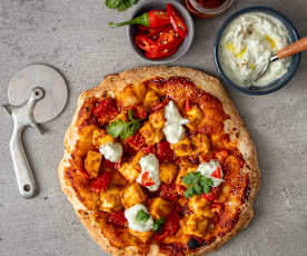 Tandoori paneer pizza