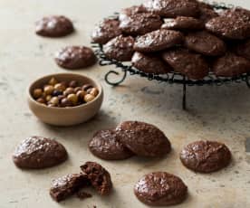 Chocolate and nut biscuits