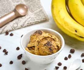 Banana, Chocolate Chip And Cashew Nut Ice Cream
