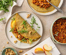 Vollkornpalatschinken mit Pilzfüllung