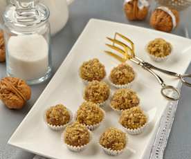 Piškotové kuličky v oříškách - nepečené