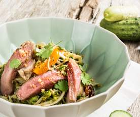 Glasnudelsalat mit Rindfleisch