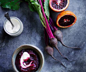 Beetroot and blood orange purée (6-9 months)