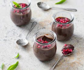 Chocolate tofu mousse pots