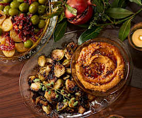 Hummus with Brussels Sprouts and Crunchy Topping (Bill Yosses)