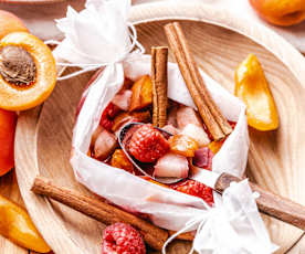 Fruits d'été en papillote