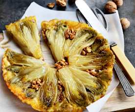 Tatin d'endives au bleu et aux noix