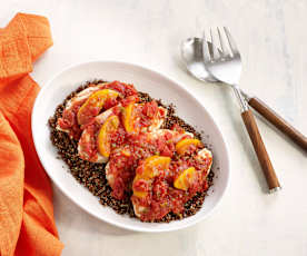 Chicken and Quinoa with Peach Salsa