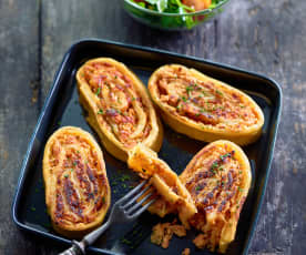 Pastastrudel mit Kasseler und Sauerkraut