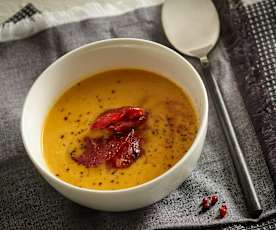 Crème de butternut au chorizo