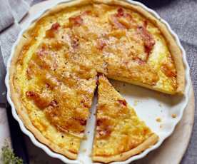 Vier-Käse-Quiche mit Bacon