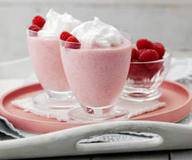 Batido de merengue de frambuesas