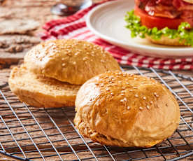 Hamburger Buns with Stout Beer