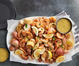 Cajun Shrimp Steamer with Garlic Butter